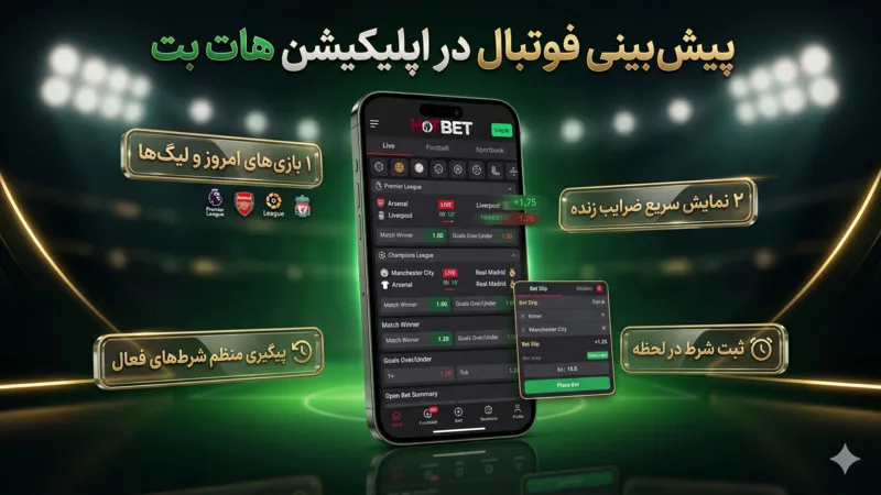 پیش بینی فوتبال در اپلیکیشن هات بت
